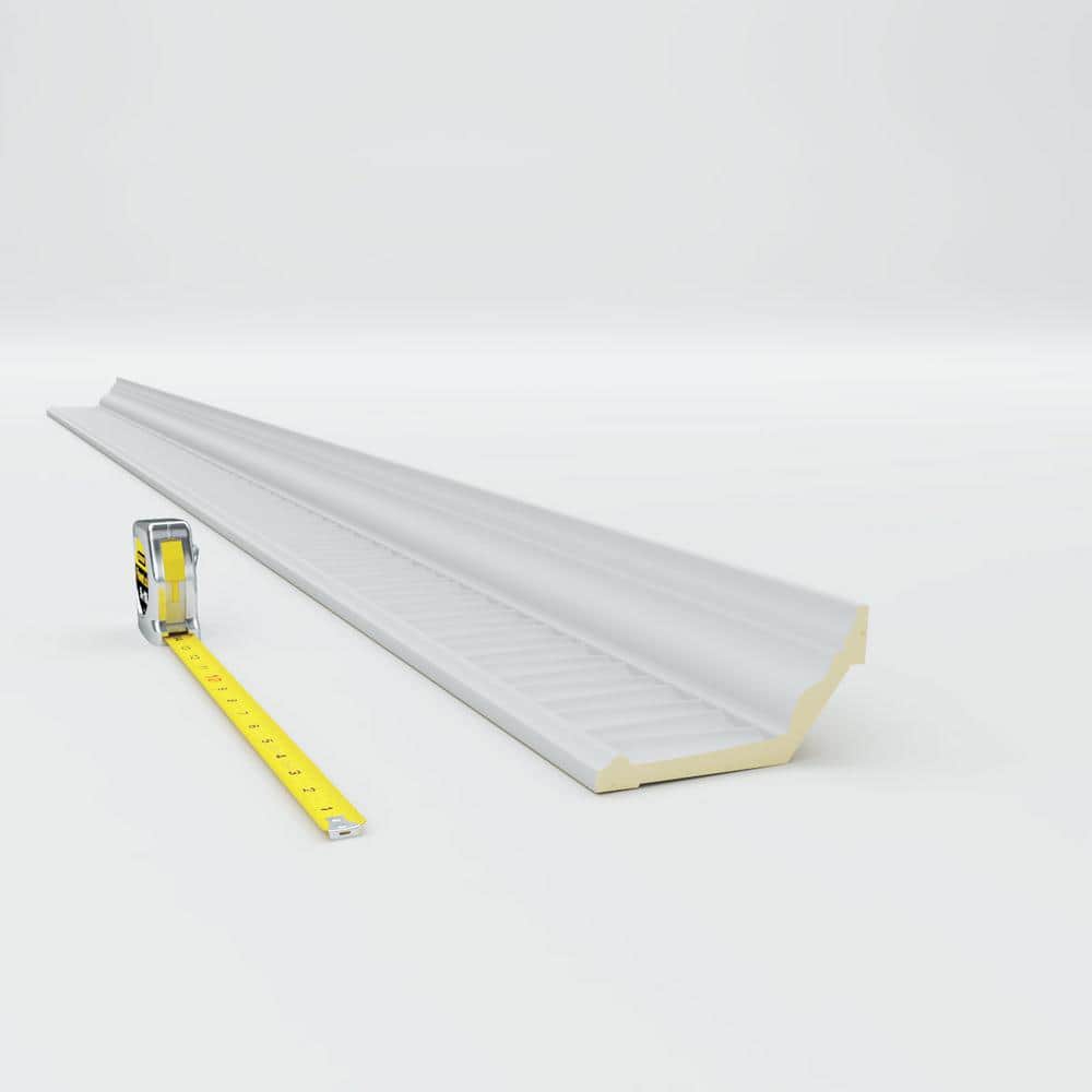 Naomi White Polyurethane Crown Moulding, 94.5 inches