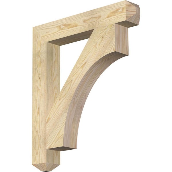 Ekena Millwork 4 in. x 30 in. x 26 in. Douglas Fir Westlake Craftsman Rough Sawn Bracket