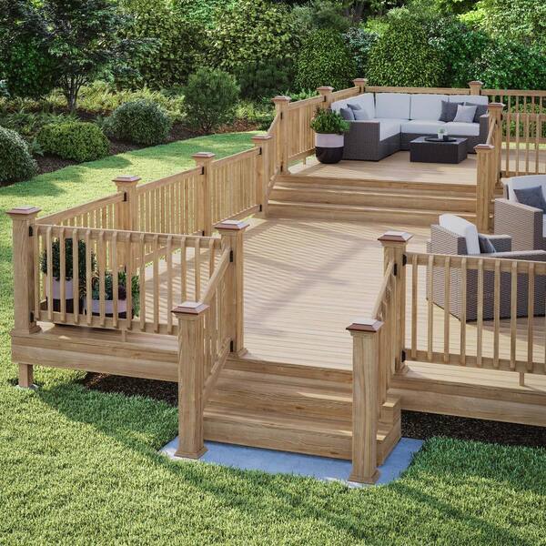 Deckorators 6 in. x 6 in. Victoria Copper Plateau Cedar Post Cap