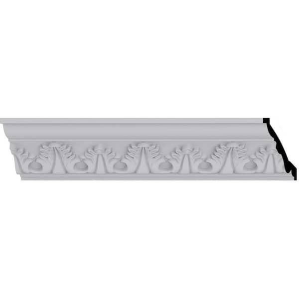 Ekena Millwork 3-5/8 in. x 3-1/8 in. x 94-1/2 in. Polyurethane Legacy Crown Moulding