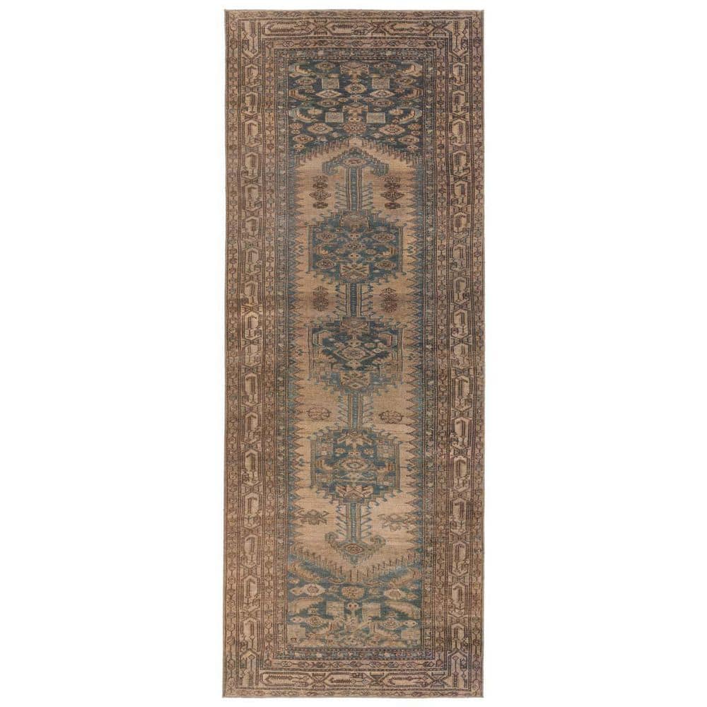 Machine Washable Reeves Brown/Blue 3 ft. x 5 ft. Medallion Area Rug price history on PriceWatchPro