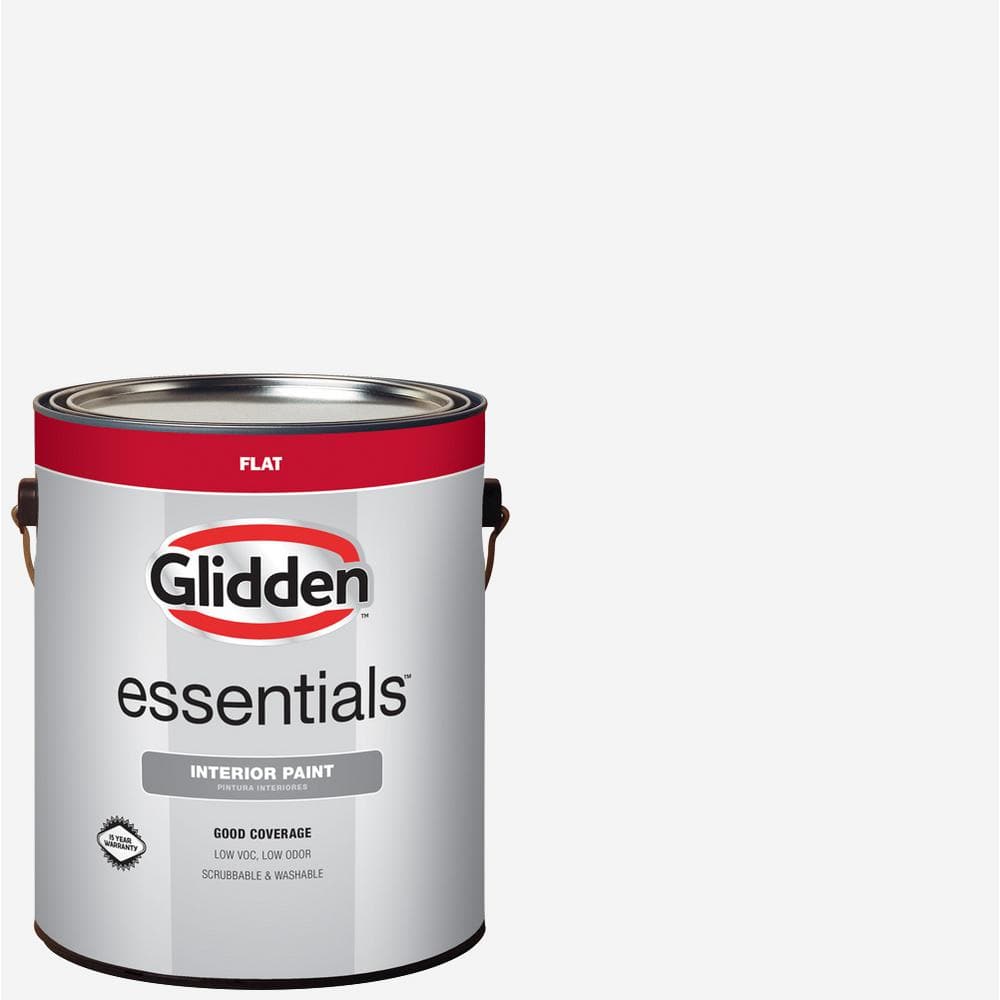 Glidden Essentials 1 gal. White Flat Interior Paint GLE-1000-01