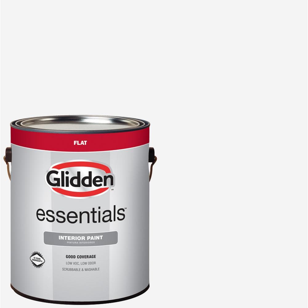 Glidden Quick Cover Interior Latex Paint Flat, White, 1 Gallon 