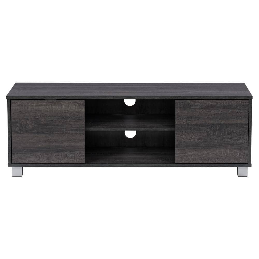 CorLiving Hollywood 47""in. Brown and White TV Stand Fits TV's up to 55""in., Dark Gray -  THW-551-B