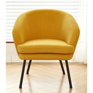 Comfor Yellow Corduroy Arm Chair