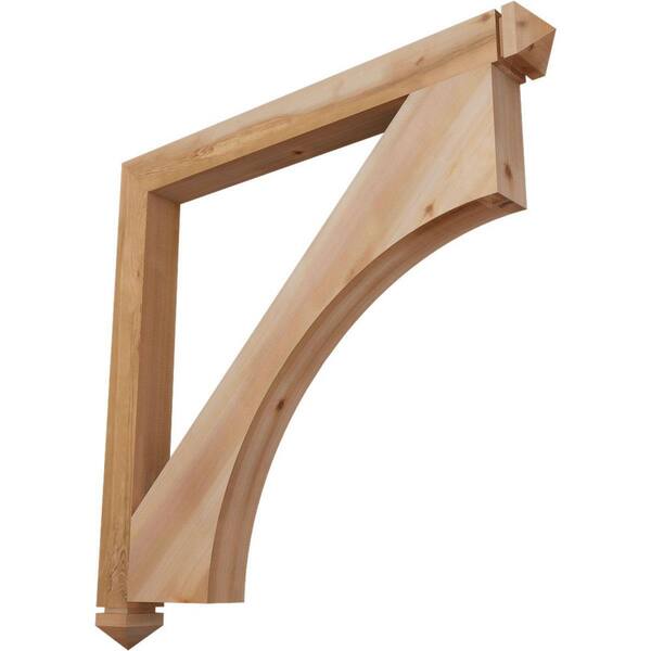 Ekena Millwork 3.5 in. x 44 in. x 44 in. Western Red Cedar Westlake Arts and Crafts Smooth Bracket