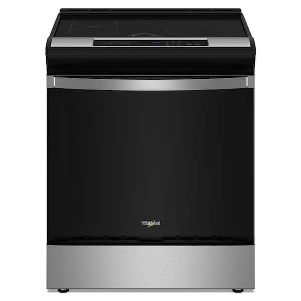 Whirlpool 30 in. 4 Elements SlideIn Induction Range in Fingerprint Resistant Stainless Steel