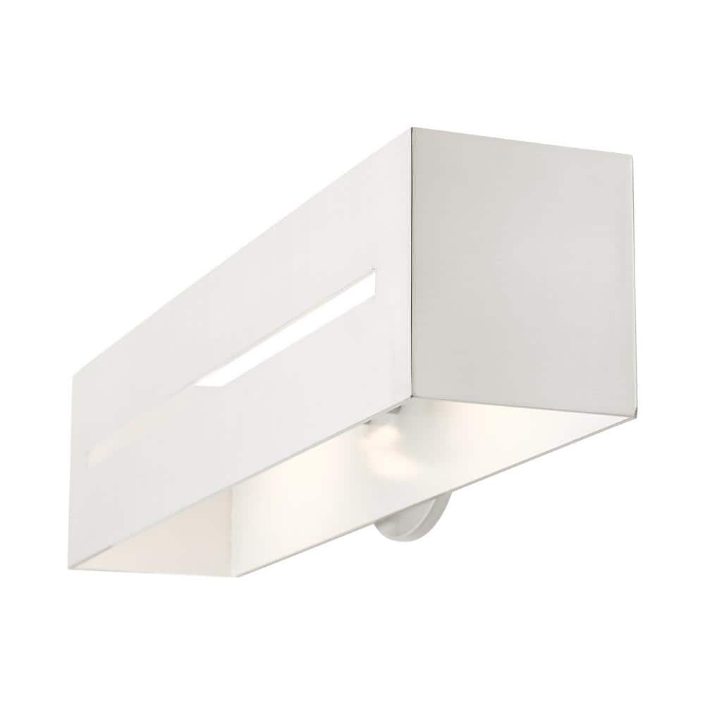 Soma Brushed Nickel 18" Dimmable 2-Light Outdoor Vanity Sconce