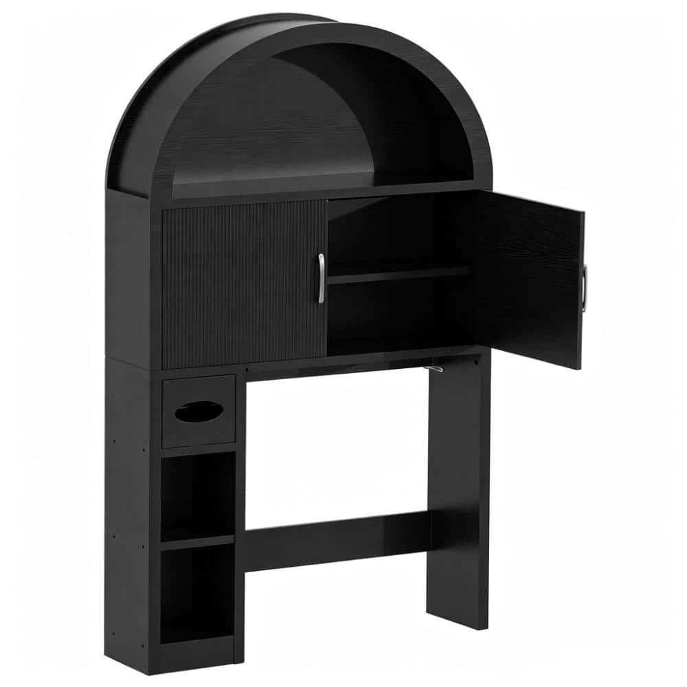 30.5 in. W x 67.7 in. H x 7.7 in. D Black Over The Toilet Storage price history on PriceWatchPro