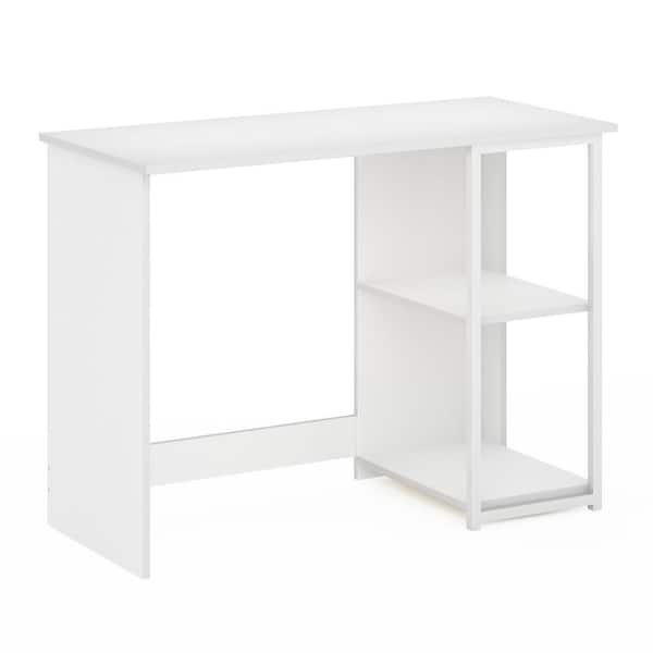 Furinno Camnus Modern Living 39.76 in. Solid White/White Computer Desk