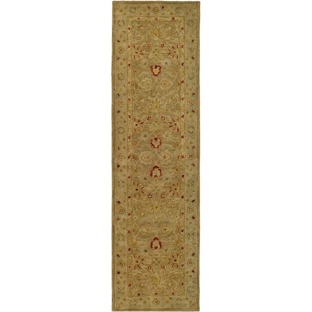 Heirloom Blue Wool 27" Tufted Runner Rug