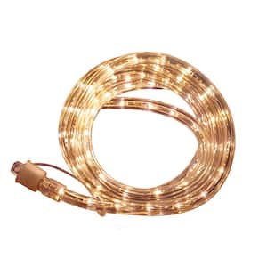 Outdoor/Indoor 40 ft. Line Voltage (120-Volt) Soft White Flexible Integrated LED Rope Light