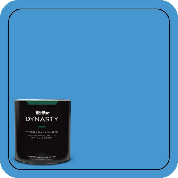 BEHR DYNASTY 1 qt. #P510-5 Perfect Sky Semi-Gloss Enamel Interior Stain-Blocking Paint and Primer