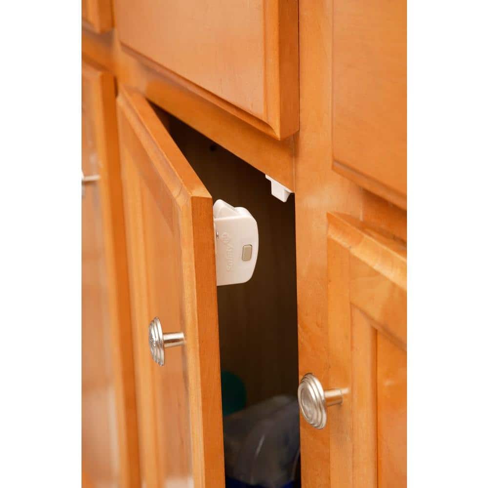 White Magnetic Locking System with 8 Locks and 1 Key