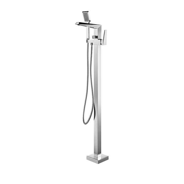 ROSWELL Cypress Single-Handle Freestanding Roman Tub Faucet with Tub Filler in Chrome