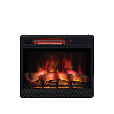 Classic Flame 23 In Ventless Infrared Electric Fireplace Insert With Safer Plug 23ii042fgl The Home Depot