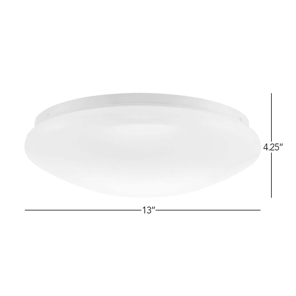 Modern 13" Smart LED Flush Mount Ceiling Light, Dimmable, White