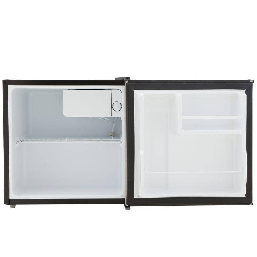 Compact Black and Stainless Steel Energy Star Refrigerator