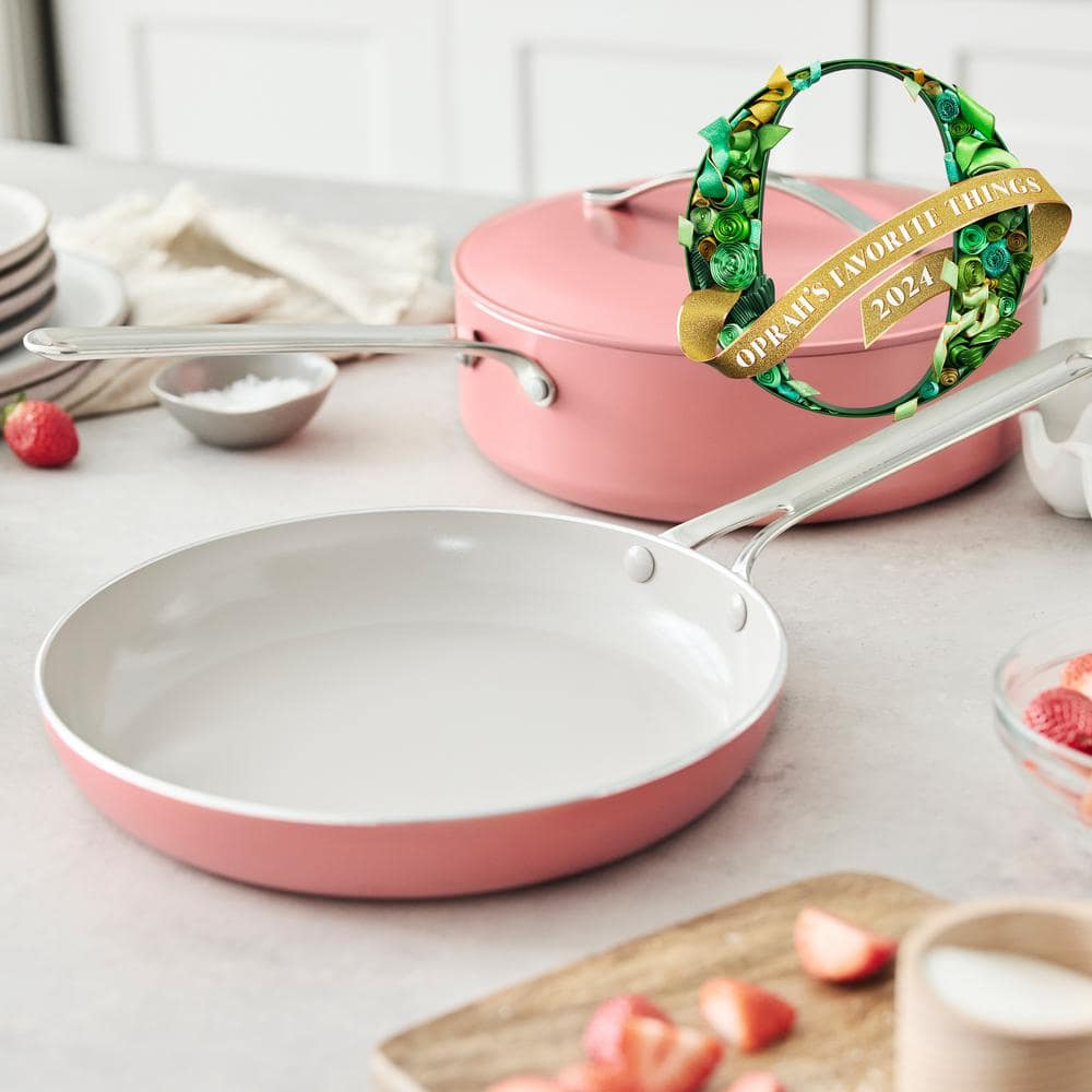 Coral Nonstick Aluminum Fry Pan and Sauté Pan Set with Stainless Steel Handles