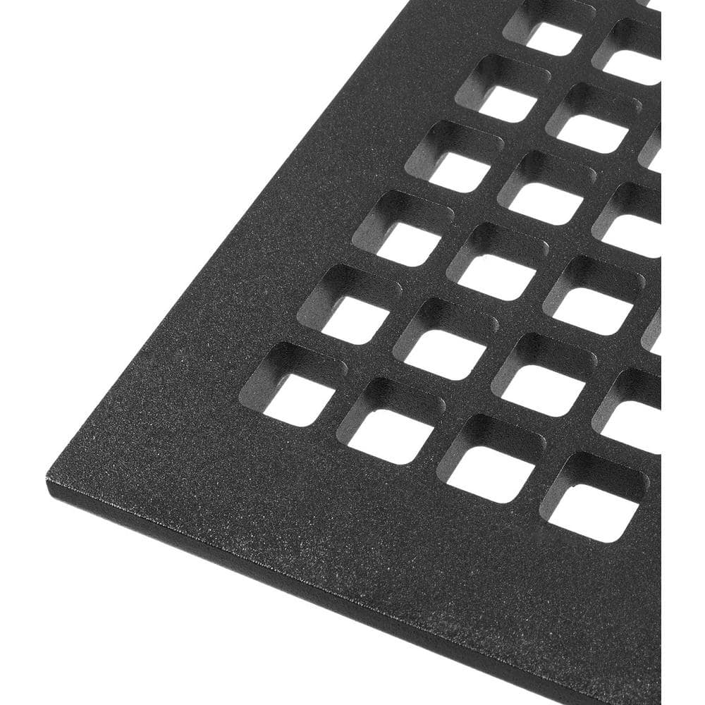 Black Aluminum 12" x 4" Floor Register Grille