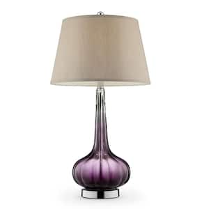 30 in. Mulberry Glass Table Lamp