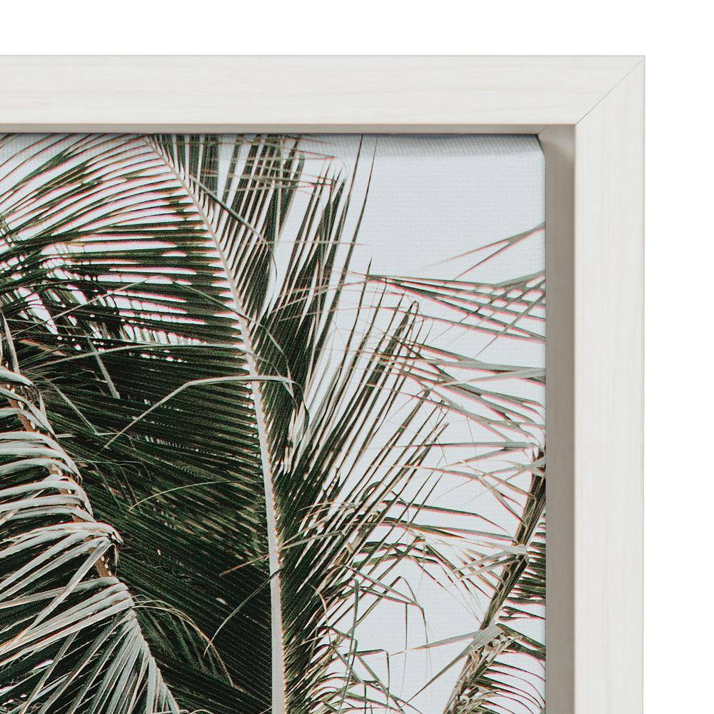 Sylvie Palm Trees Framed Canvas Wall Art, 23x33, White