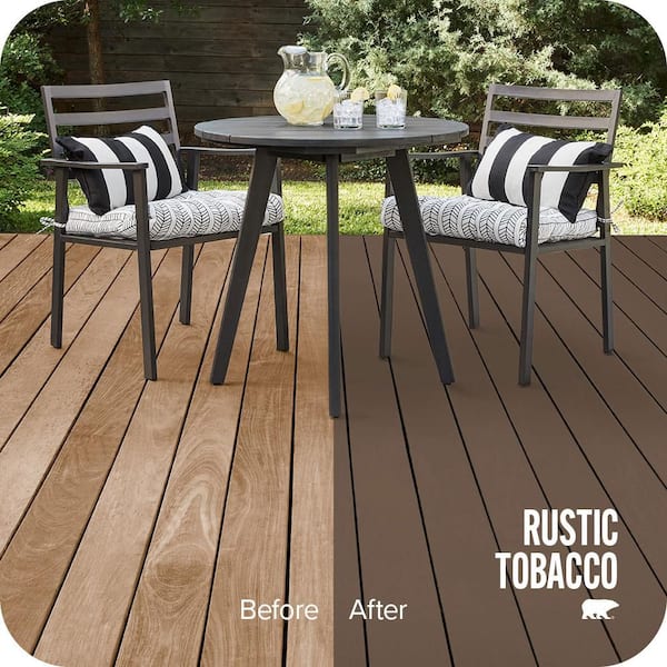 5 gal. #N230-7 Rustic Tobacco Solid Color Waterproofing Exterior Wood Stain