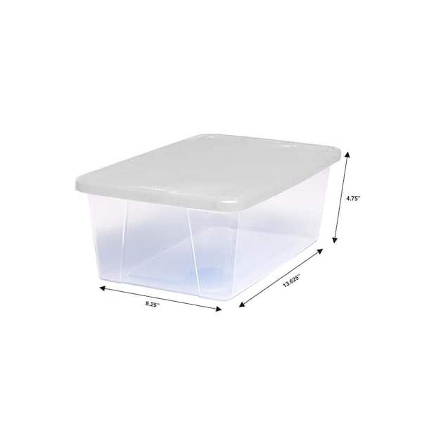 YIYIBYUS 20-Pair White Plastic Stackable Drop Front Shoe Boxes with Lid  HG-HSYXF-2061 - The Home Depot