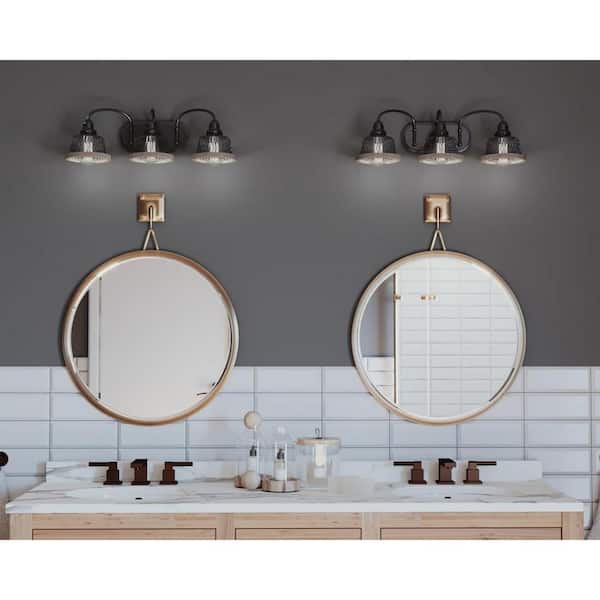Tilley Collection 23 in. 3-Light Antique Bronze Coastal Bathroom Vanity Light
