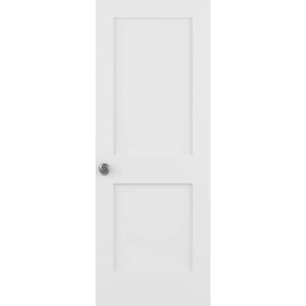 Frameport 36 in. x 96 in. Shaker 2-Panel Solid Wood Pine/MDF Wood