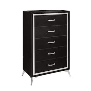 New Classic Furniture Huxley Black 5-drawer 31 in. Chest of Drawers