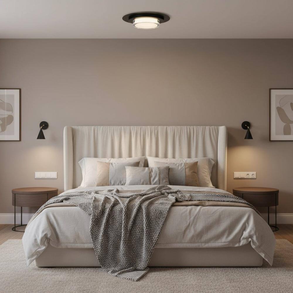 12 in. Round Low Profile Gold LED Flush Mount Ceiling Light Energy Saving price history on PriceWatchPro
