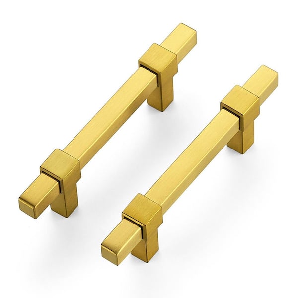 3 in. Hole Center Cabinet Pulls, Kitchen Handles for Cabinets, Gold (30-Pack)