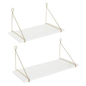 Vista 10 in. x 24 in. x 10 in. White Decorative Wall Shelf