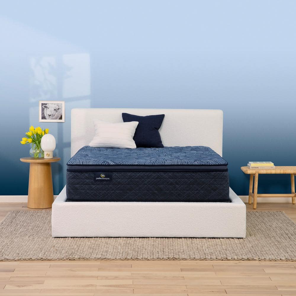Serta Perfect Sleeper Oasis Sleep Queen Firm Pillow Top 14.5 in. Mattress Set with 9 in. Foundation