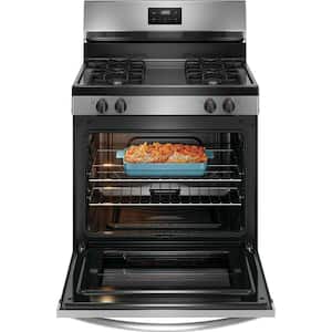 30 in. 4-Burner Freestanding Gas Range in Stainless Steel with Even Baking Technology