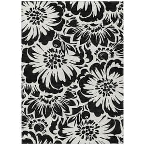 Chantille ACN551 Black 2 ft. 6 in. x 3 ft. 10 in. Machine Washable Indoor/Outdoor Geometric Area Rug