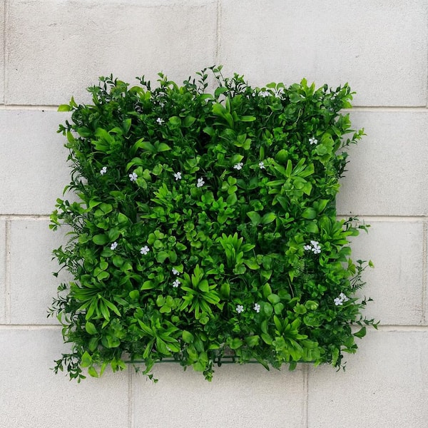 12-pack Artificial Hedge Wall Backdrop, 20"x20" Boxwood Faux Greenery Hedge Panels for Interior Wall, Greenery Decor