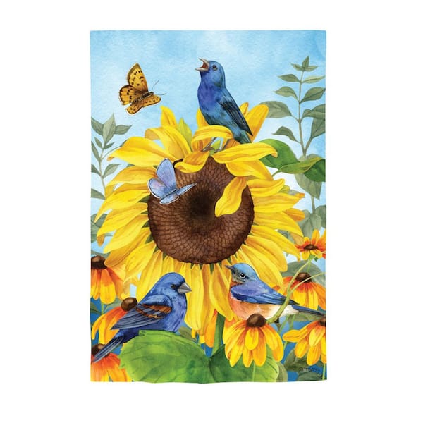 Evergreen Enterprises 2 ft. x 3-1/2 ft. Sunflower Glory Suede House Flag
