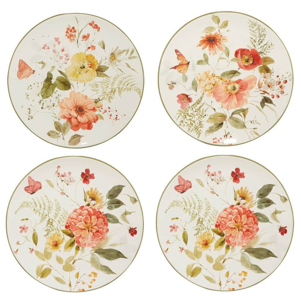 UPC 730384722686 product image for Nature's Song Multicolored Earthenware Dinner Plate (Set of 4) | upcitemdb.com