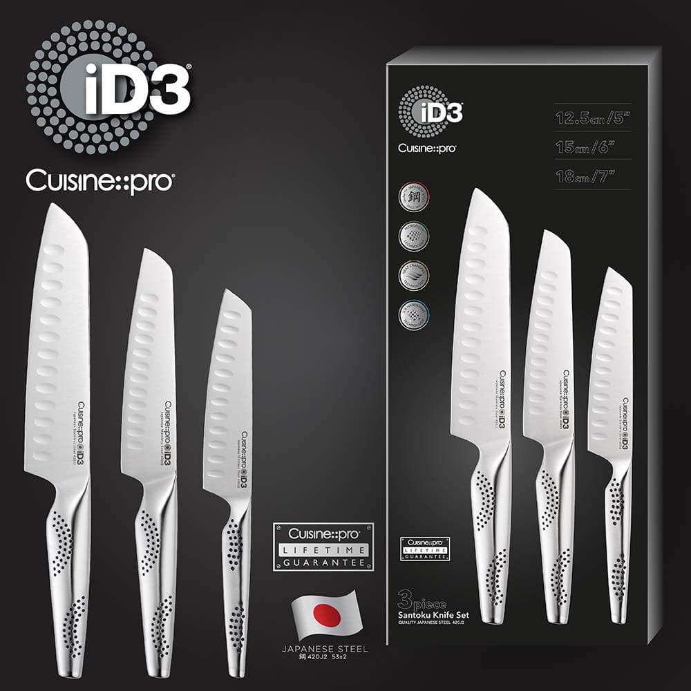 ID3 SANTOKU 3-Piece Stainless Steel Knife Set - thumbnail 5