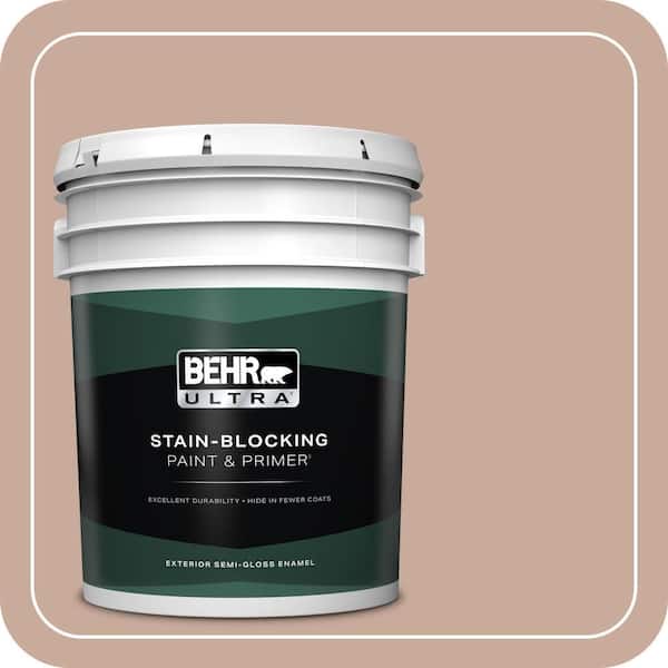 BEHR ULTRA 5 gal. #ICC-97 Powdered Allspice Semi-Gloss Enamel Exterior Paint & Primer