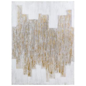 "The City" by Martin Edwards Textured Metallic Abstract Hand Painted Wall Art 40 in. x 30 in.