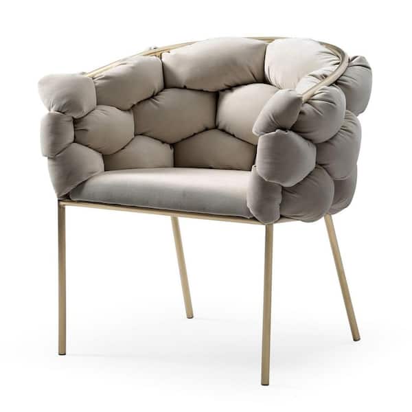 Debra Modern Grey Fabric Dining Chair