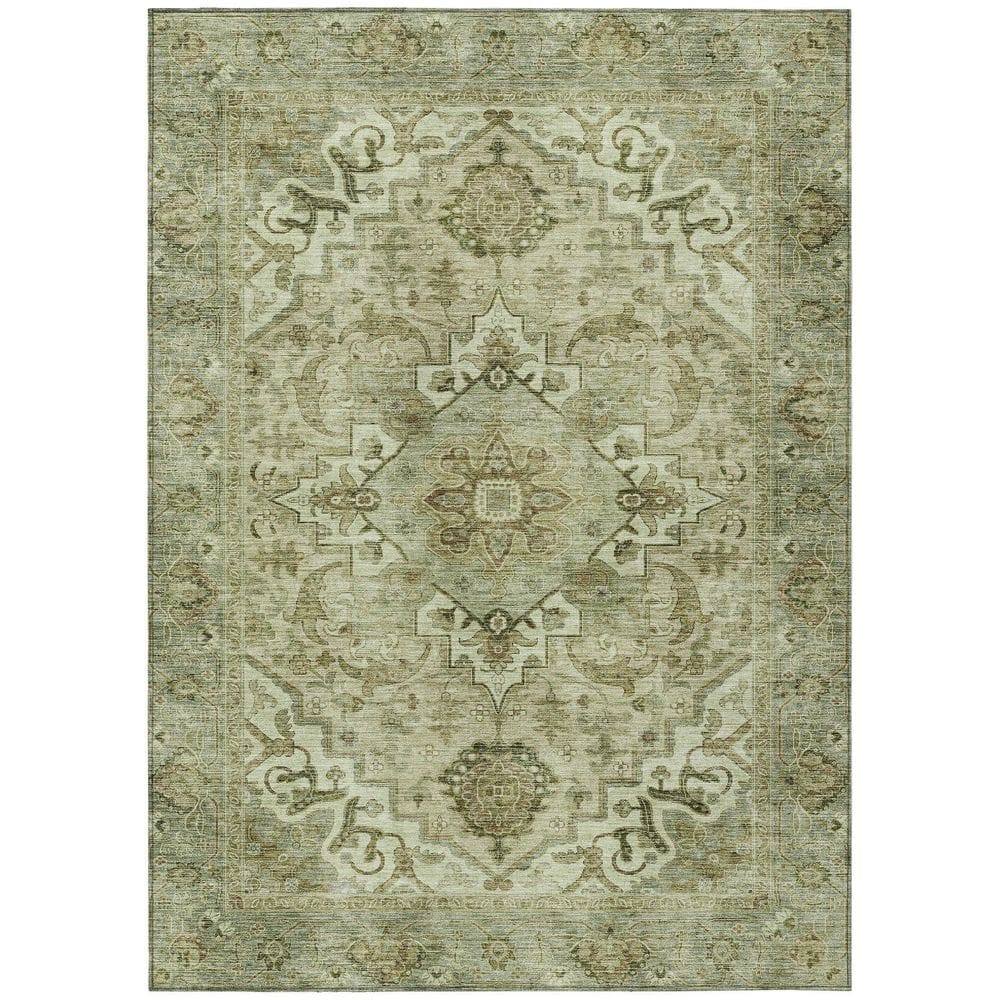 Chantille Machine Washable Indoor/Outdoor Abstract ACN2164 Sage 3 ft. x 5 ft. Area Rug price history on PriceWatchPro