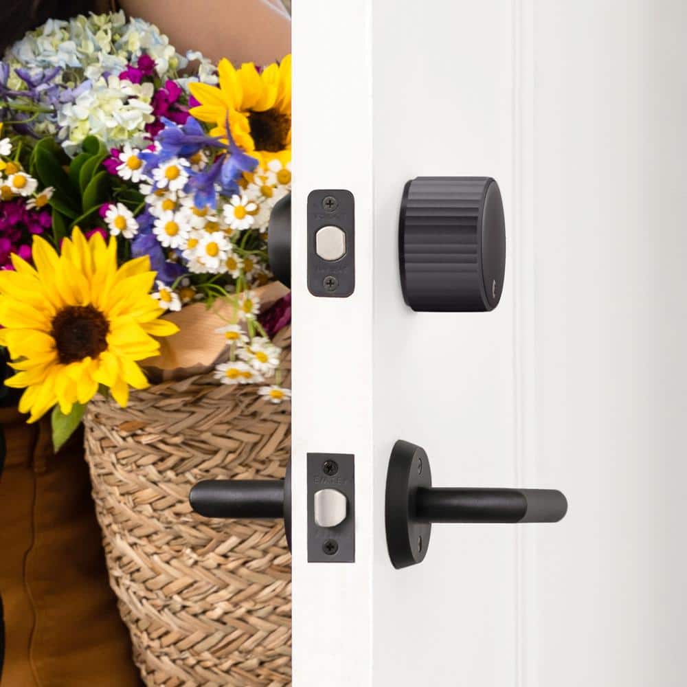 Matte Black Wi-Fi Smart Door Lock with Bluetooth