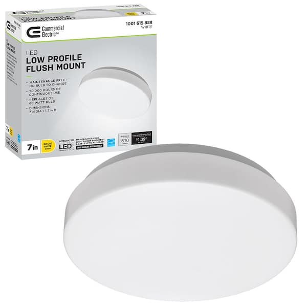 Commercial Electric 7 In White Round