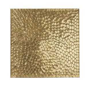 49 in. x 48 in. Gold Wood Contemporary Abstract Wall Decor