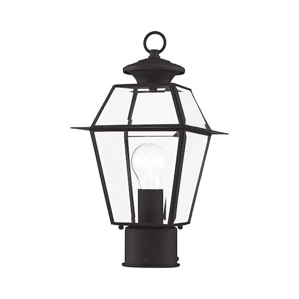 Livex Lighting Westover 1 Light Black Outdoor Post Top Lantern