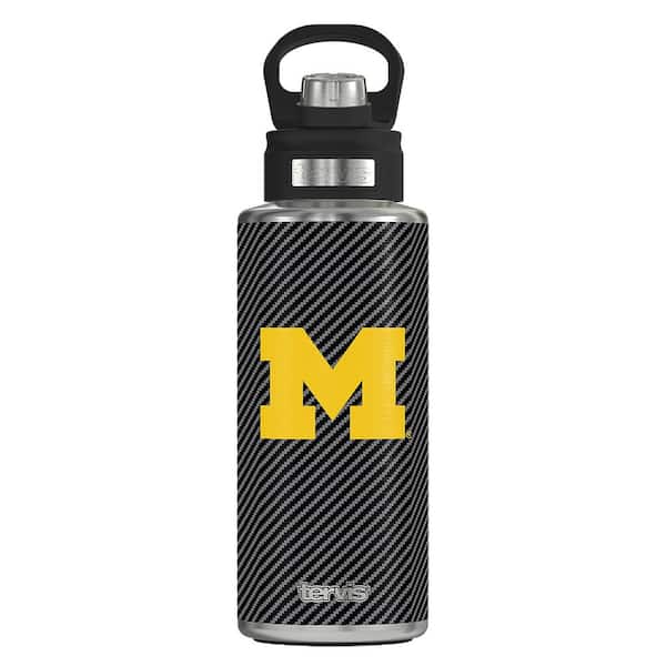 Tervis CL UNV OF MI CFIBER 32 oz. Stainless Steel Wide Mouth Water Bottle Powder Coated Standard Lid